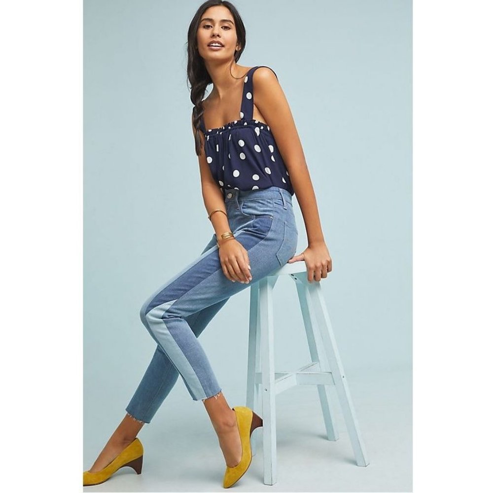 Levi's 721 skinny High-Rise Skinny ankle Jeans in patchwork - like new!